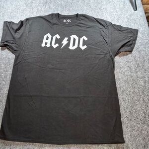 AC/DC Mens Charcoal Gray Short Sleeve Tee Sz XXL
